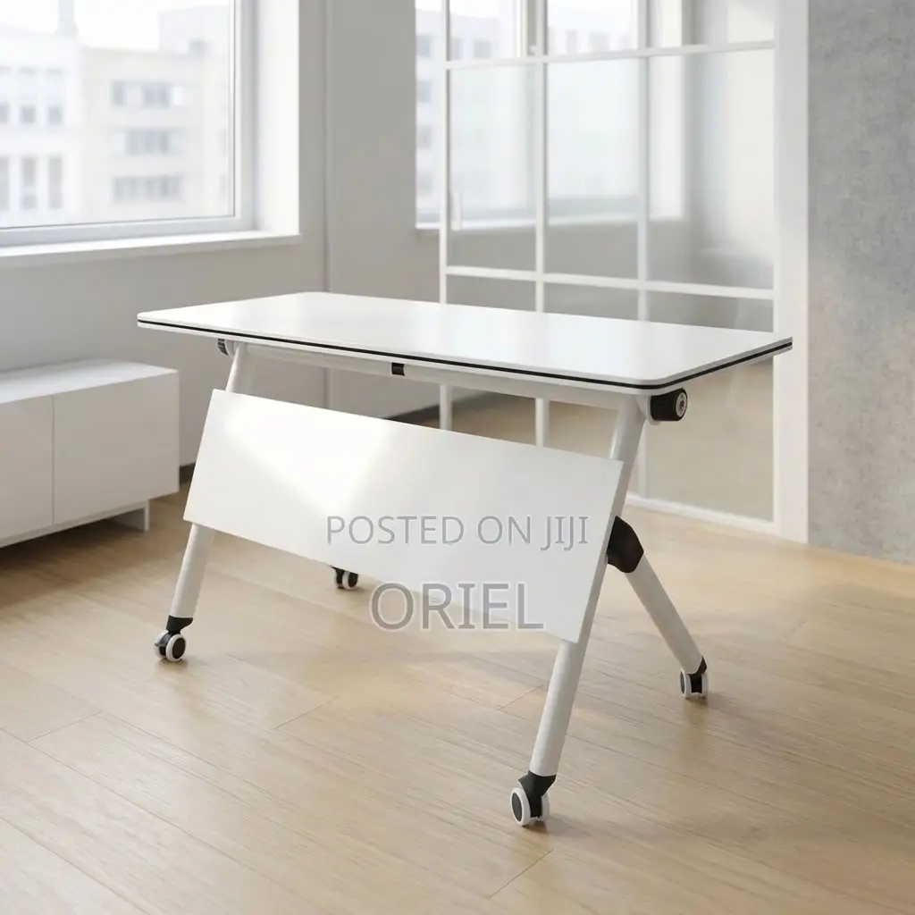 Office Desk : White Foldable Office Desk