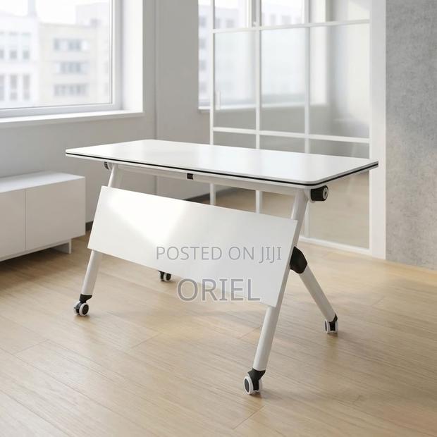 Office Desk : White Foldable Office Desk - thumbnail 9