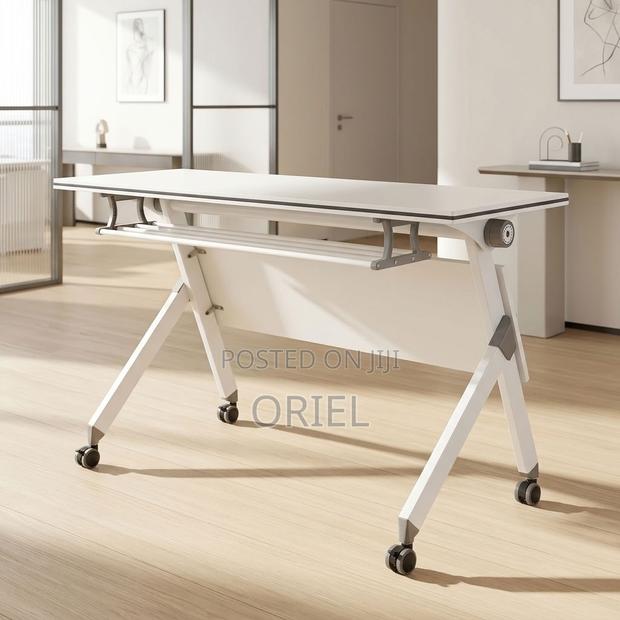 Office Desk : White Foldable Office Desk - thumbnail 10