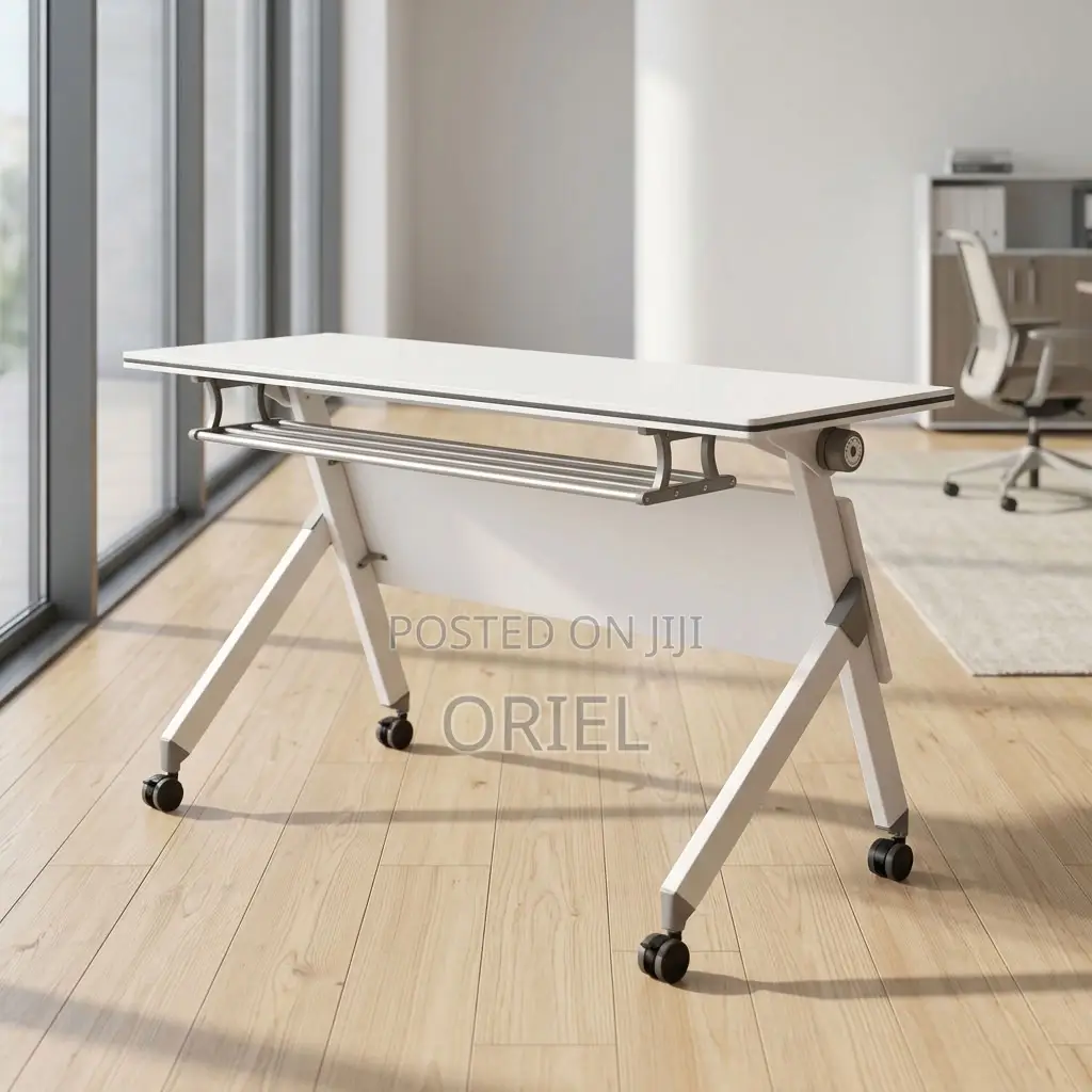 Office Desk : White Foldable Office Desk