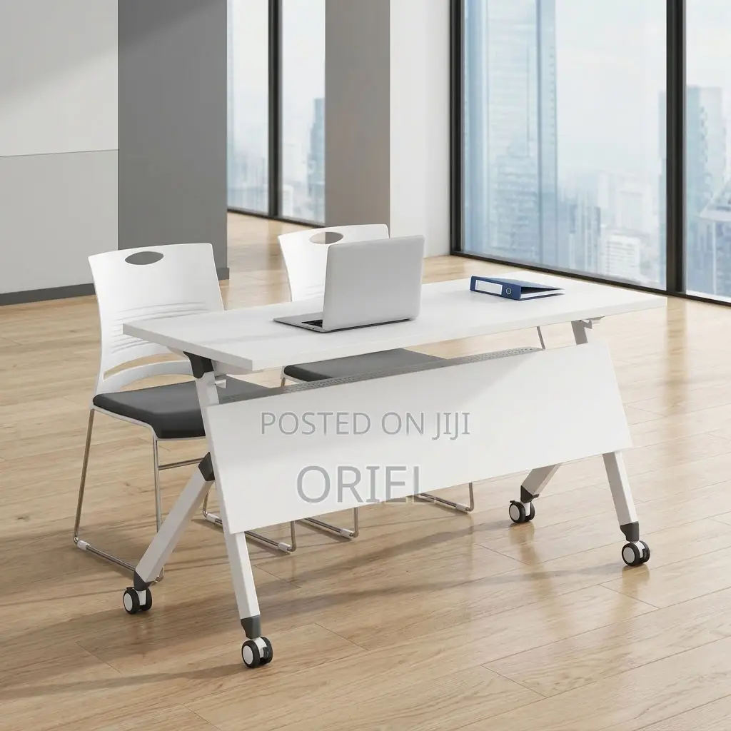 Office Desk : White Foldable Office Desk