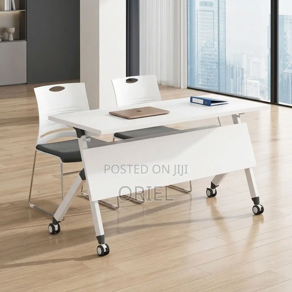Office Desk : White Foldable Office Desk