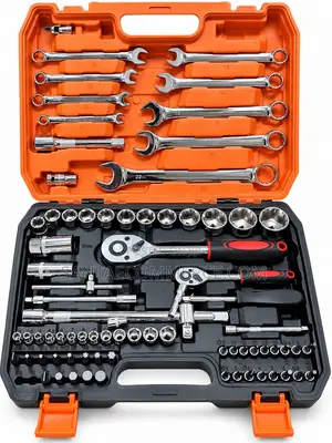 82-Piece Socket & Combination Wrench Tool Set
