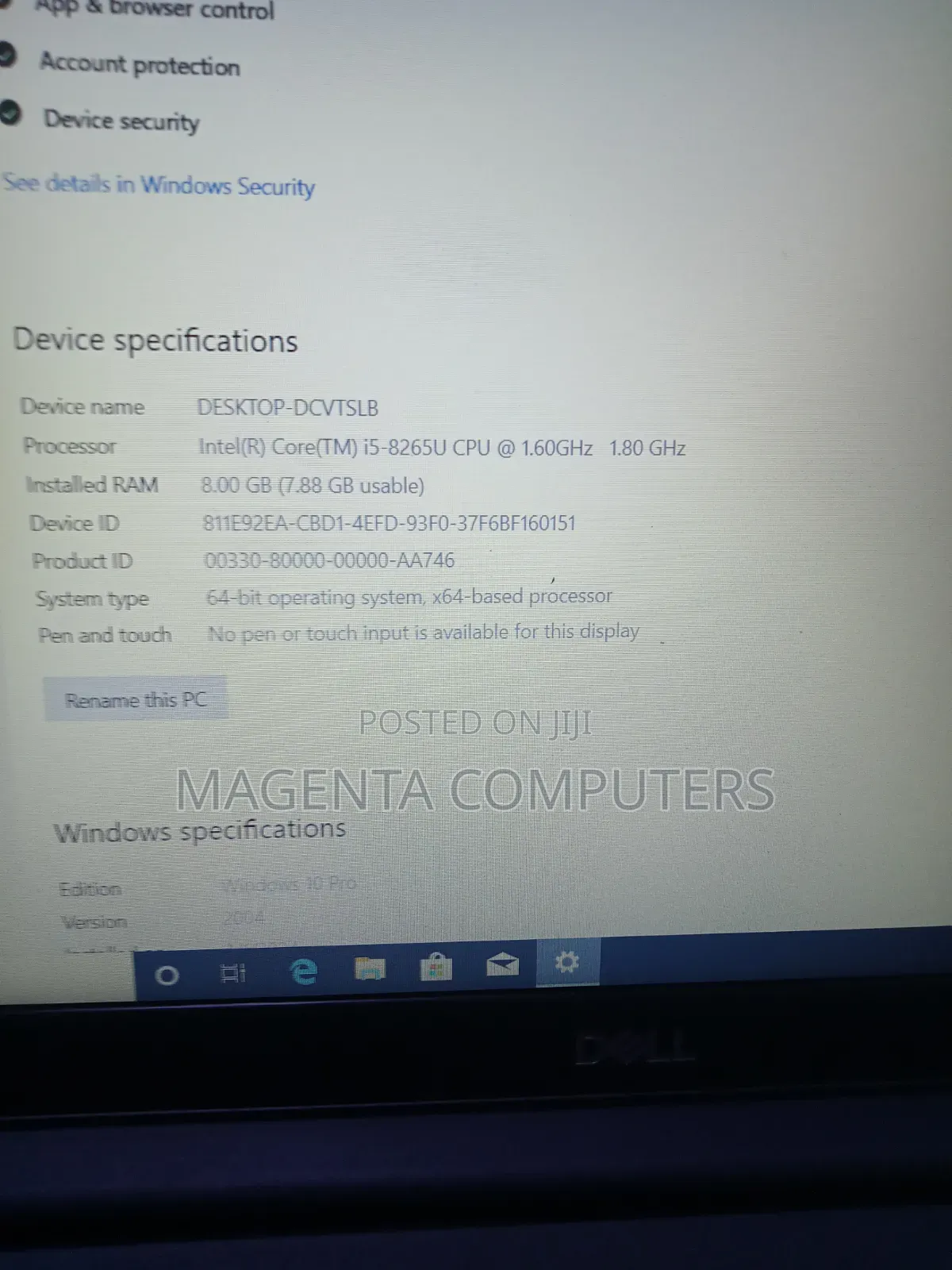 Laptop Dell Latitude 3500 8GB Intel Core i5 SSD 128GB