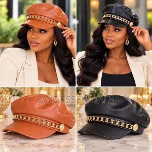 Stylish Faux Leather Hats