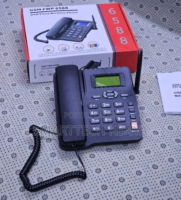 6588 Wireless Office Phone With LCD Screen and Numeric Keypad
