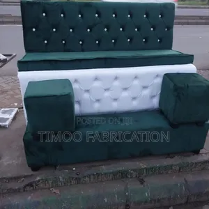 Pedicure Green and White Chair Plus 2 Puff