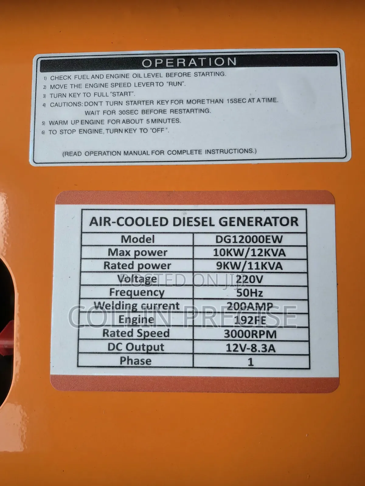 12kVa Air-Cool Diesel Generator