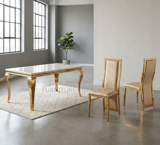 6-Seater Marble Dining Set - thumbnail 6