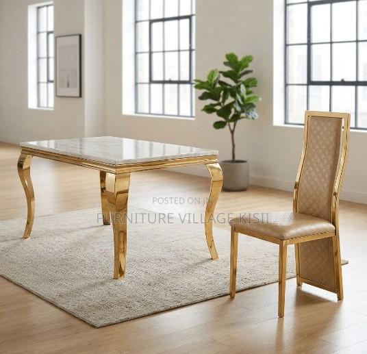 6-Seater Marble Dining Set - thumbnail 10