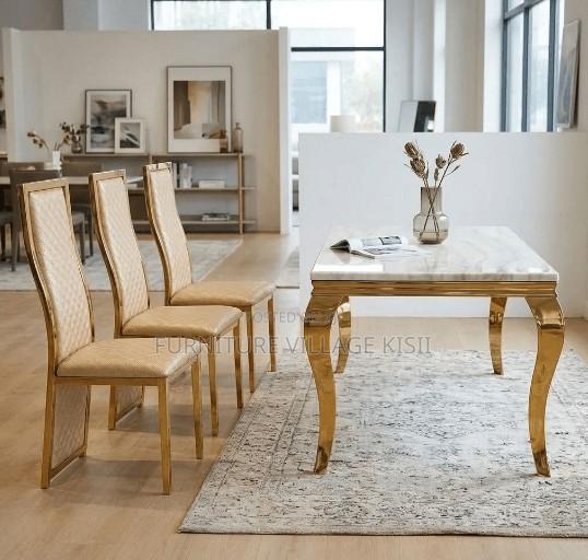 6-Seater Marble Dining Set - thumbnail 8