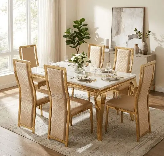 6-Seater Marble Dining Set
