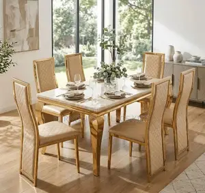 6-Seater Marble Dining Set