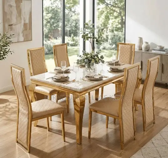 6-Seater Marble Dining Set