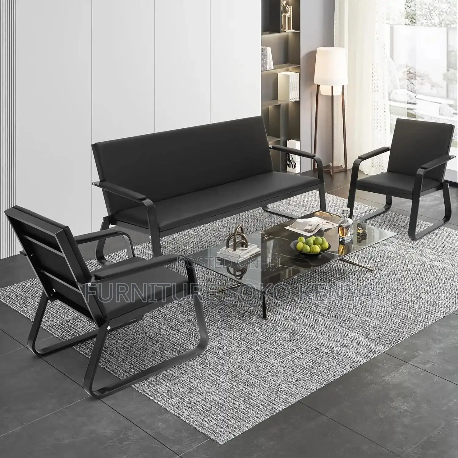Office Sofa : 5-Seater Executive Office Reception Sofa