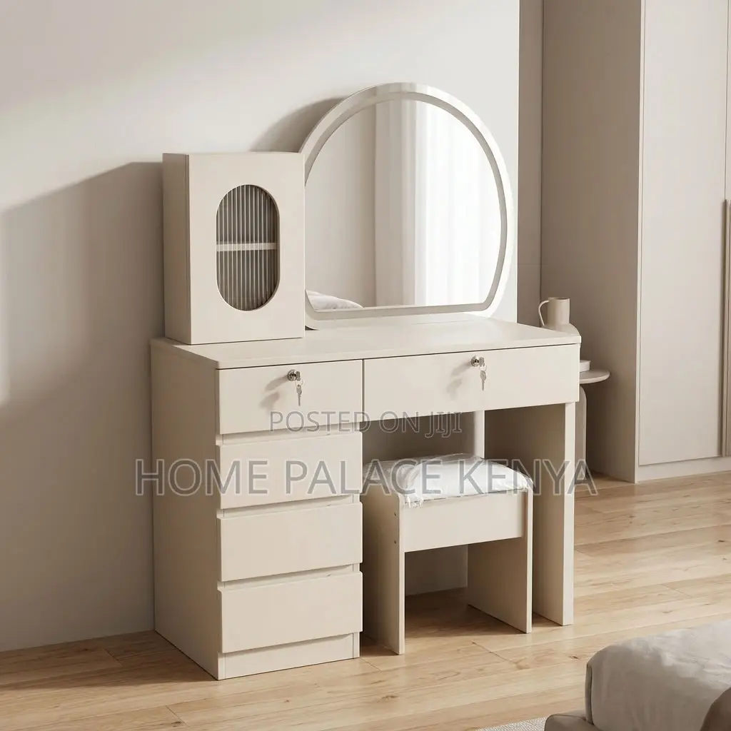 Dressing Table; Large Make Up Storage LED Vanity Set
