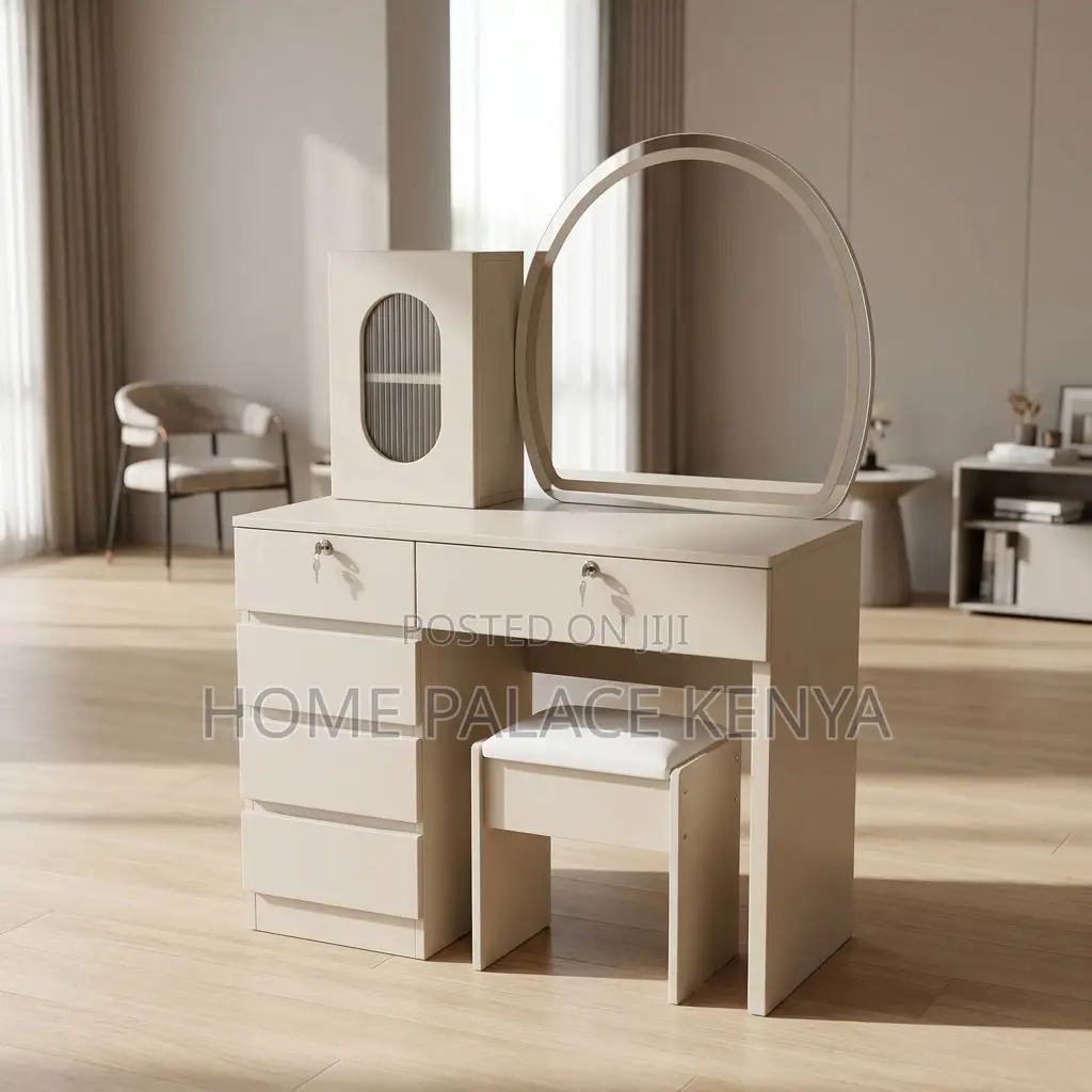 Dressing Table; Large Make Up Storage LED Vanity Set