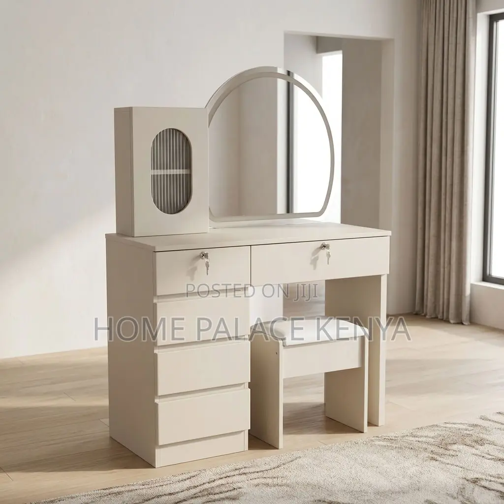 Dressing Table; Large Make Up Storage LED Vanity Set