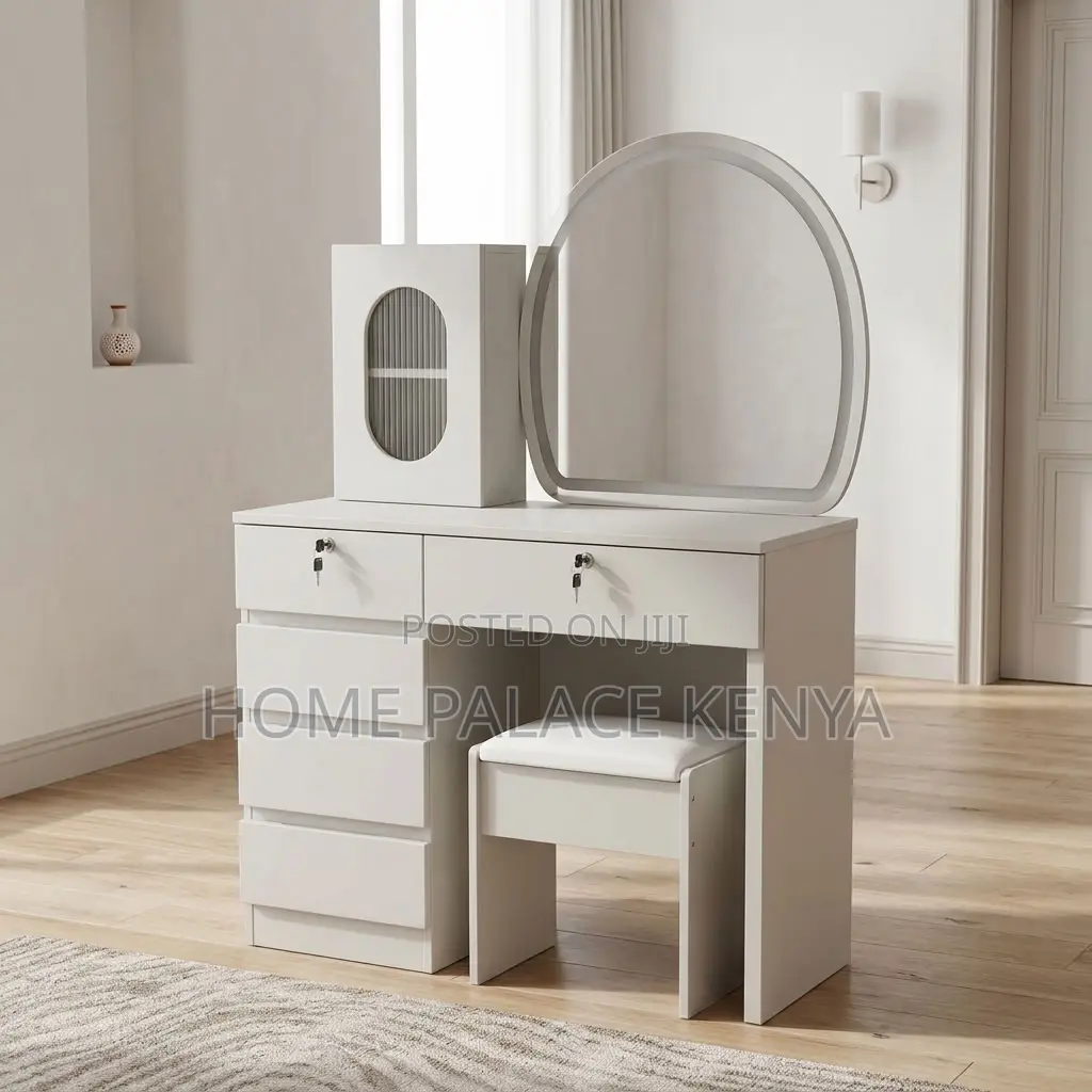 Dressing Table; Large Make Up Storage LED Vanity Set