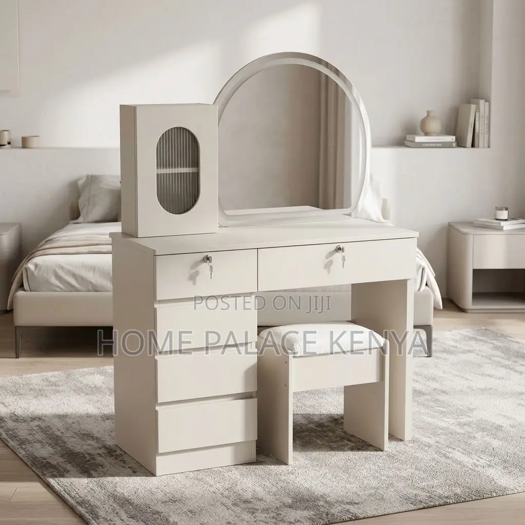 Dressing Table; Large Make Up Storage LED Vanity Set