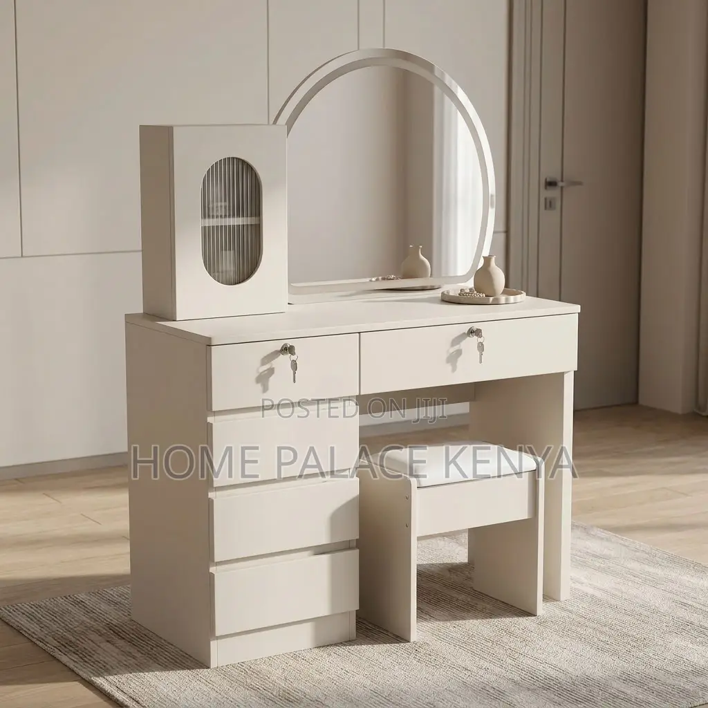 Dressing Table; Large Make Up Storage LED Vanity Set