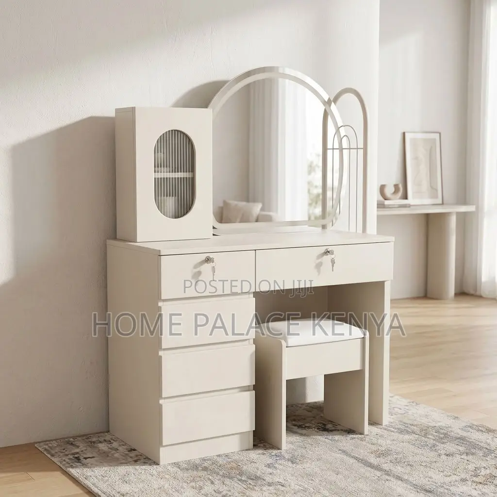 Dressing Table; Large Make Up Storage LED Vanity Set