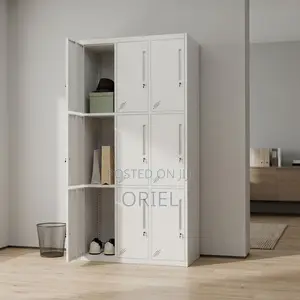 Office Cabinet : 9-Door Institutional Locker Cabinet