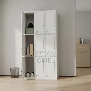 Office Cabinet : 9-Door Institutional Locker Cabinet