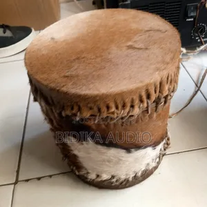 Traditional Bass Drum Made Off Animal Skin