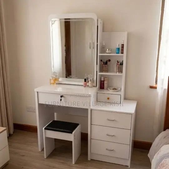 White Vanity Drezssin Mirror