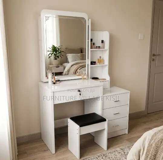 White Vanity Drezssin Mirror