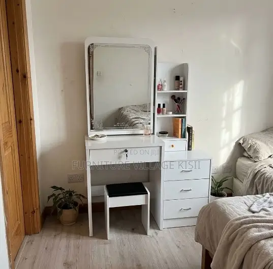 White Vanity Drezssin Mirror
