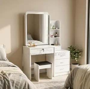 White Vanity Drezssin Mirror