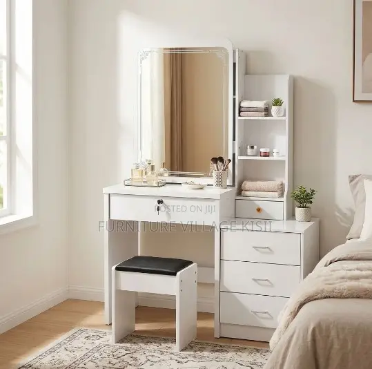 White Vanity Drezssin Mirror