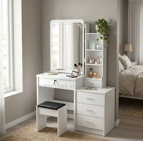 White Vanity Drezssin Mirror