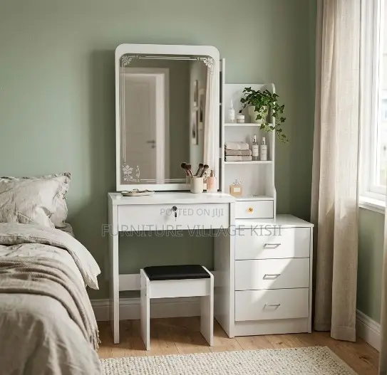 White Vanity Drezssin Mirror