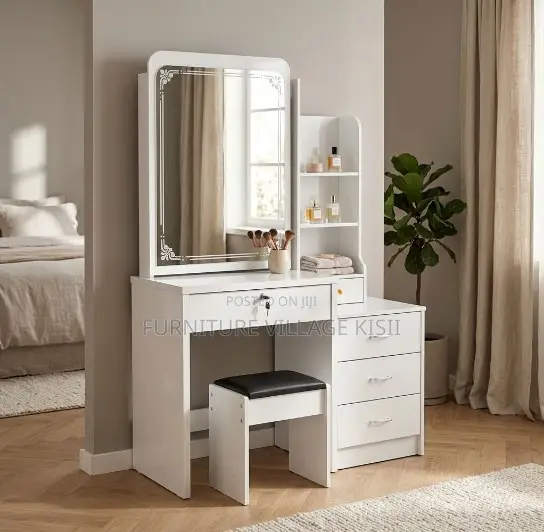 White Vanity Drezssin Mirror