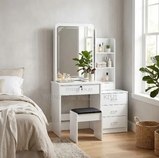 White Vanity Drezssin Mirror