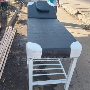 Foldable Massage Storage Bed White and Black Bed