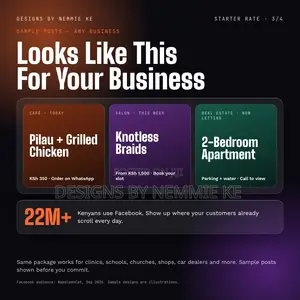 Social Media Posts & Reels - 12 Posts + 4 Reels Monthly, KSh 3,500