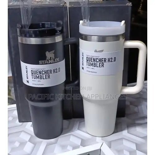 Stainless Steel Tumbler With Handle, Drinking Straw,
