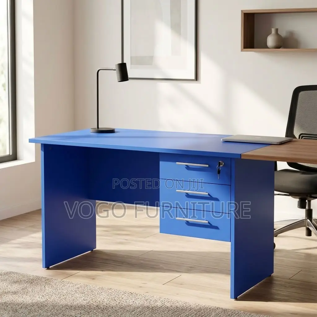Office Desk; 1.4M Blue Office Desk