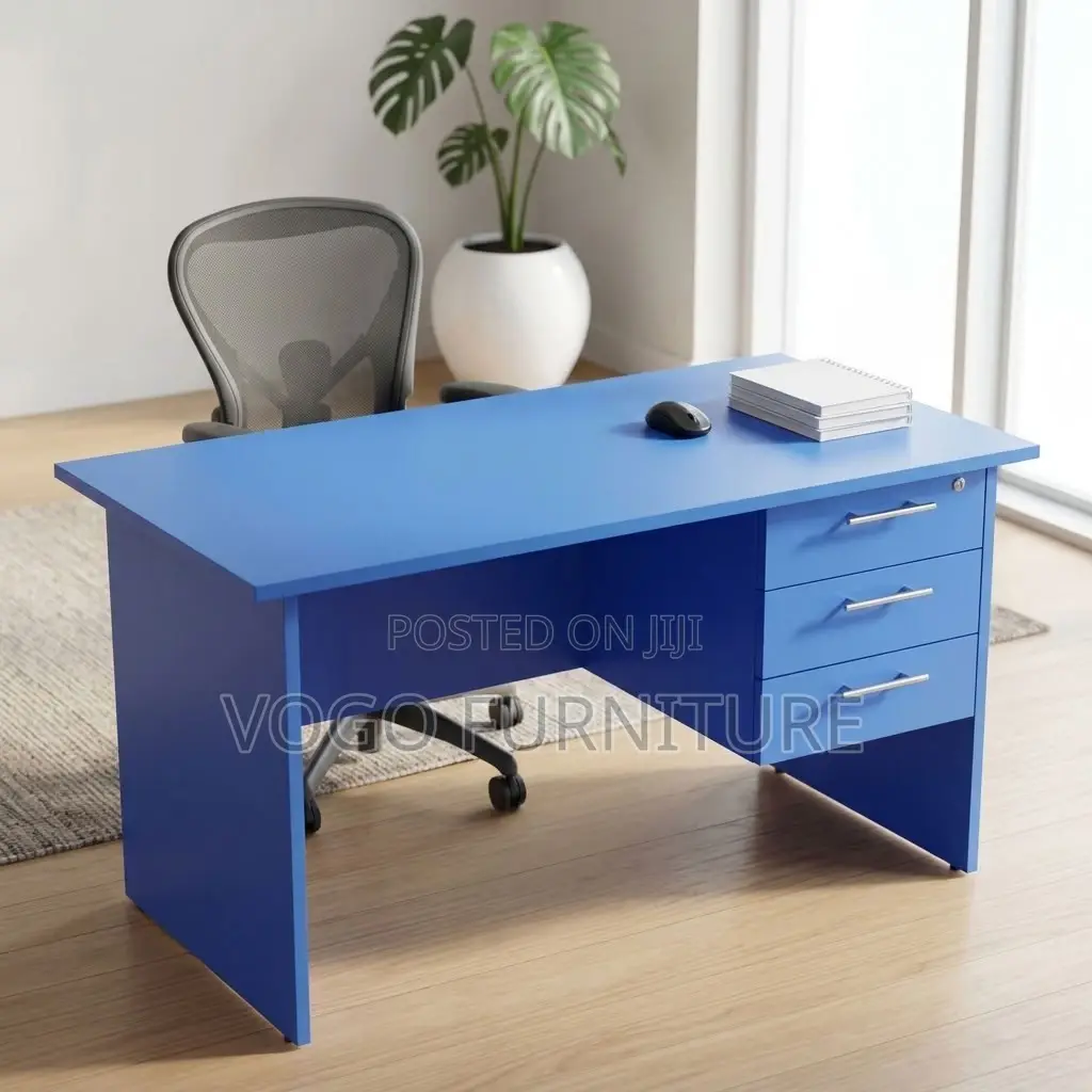 Office Desk; 1.4M Blue Office Desk