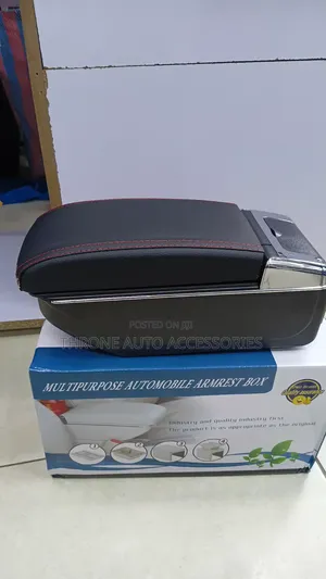 Universal Car Armrest Console With Cup Holder and Charging Ports