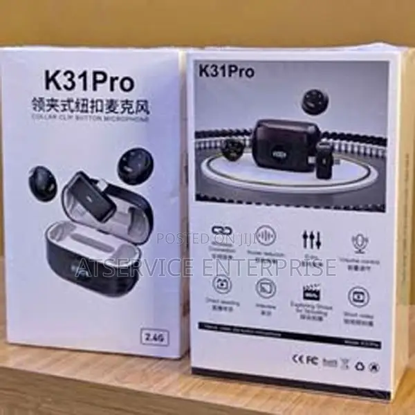 K31 Pro Wireless Microphone With Charging Storage Box