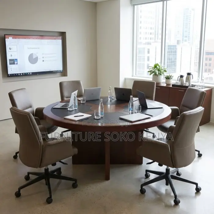 Executive Office Table : 4-Seater Round Conference Table
