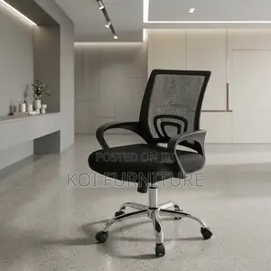 Secretarial Seats | Mid Backrest | Black Ergonomic Office Seat