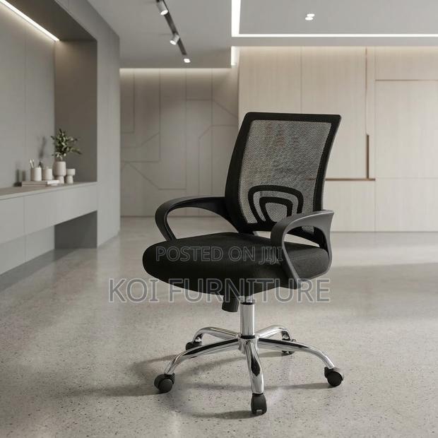 Secretarial Seats | Mid Backrest | Black Ergonomic Office Seat