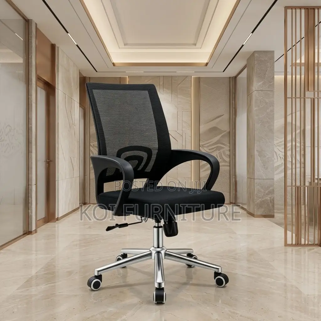 Secretarial Seats | Mid Backrest | Black Ergonomic Office Seat