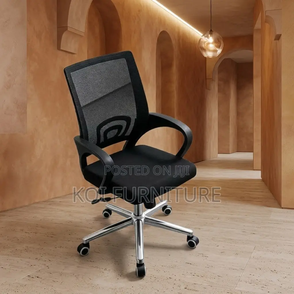 Secretarial Seats | Mid Backrest | Black Ergonomic Office Seat